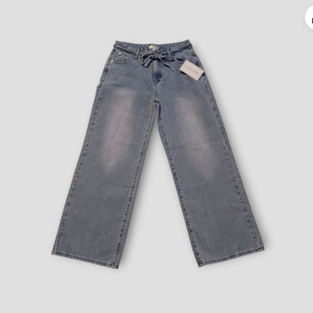 J for Justify womens jeans Size M wide leg 30X30 Y2K Blue Light Wash Denim - Picture 1 of 8